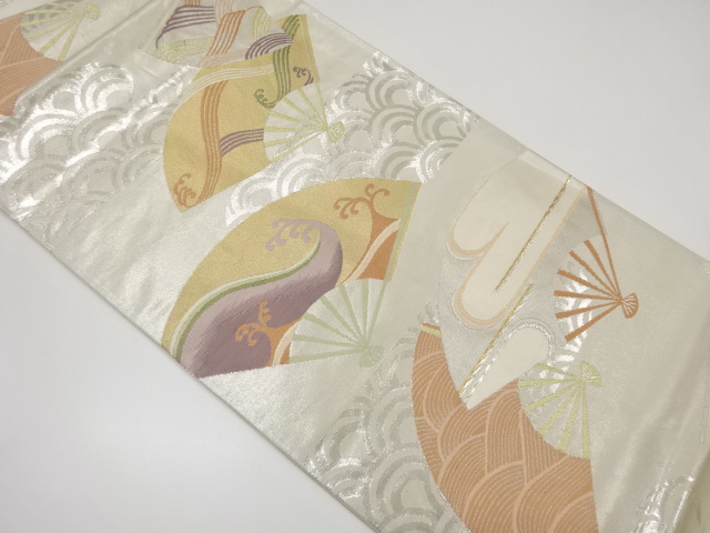 JAPANESE FUKURO OBI / WOVEN FOLDING FAN PATTERN